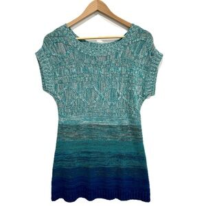 Vintage LEI Striped Cable Knit Sweater Tunic Dress Juniors Girls Size Large Y2K